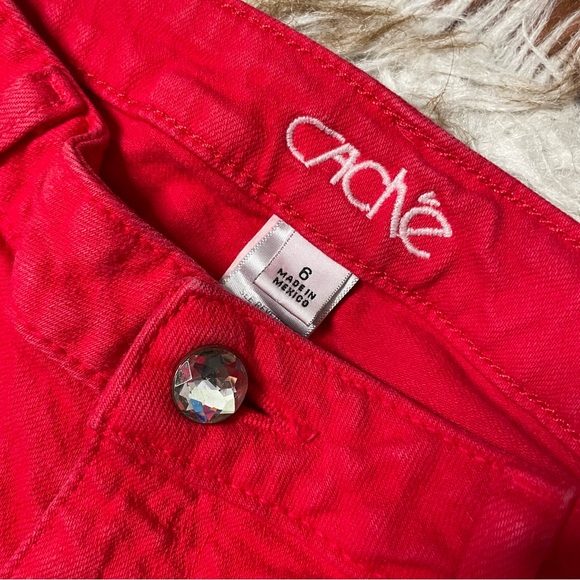 Cache’ baby bootcut rhinestone button jeans - Picture 4 of 7